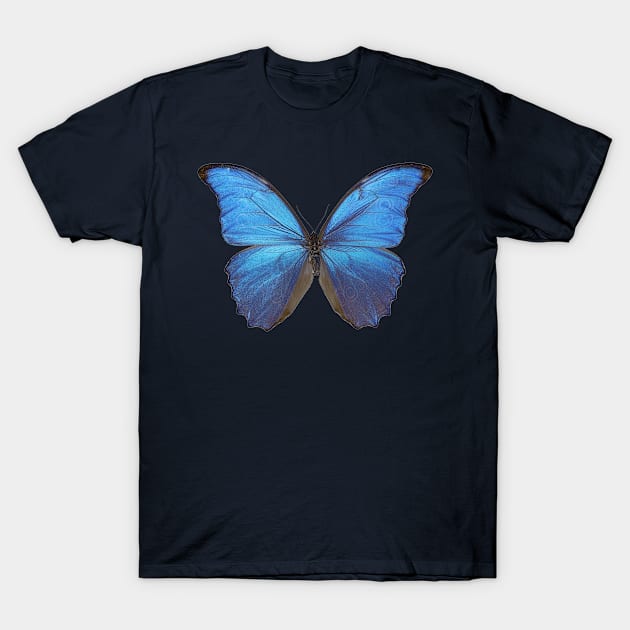 Blue Butterfly Lover photograph T-Shirt by 1Y_Design